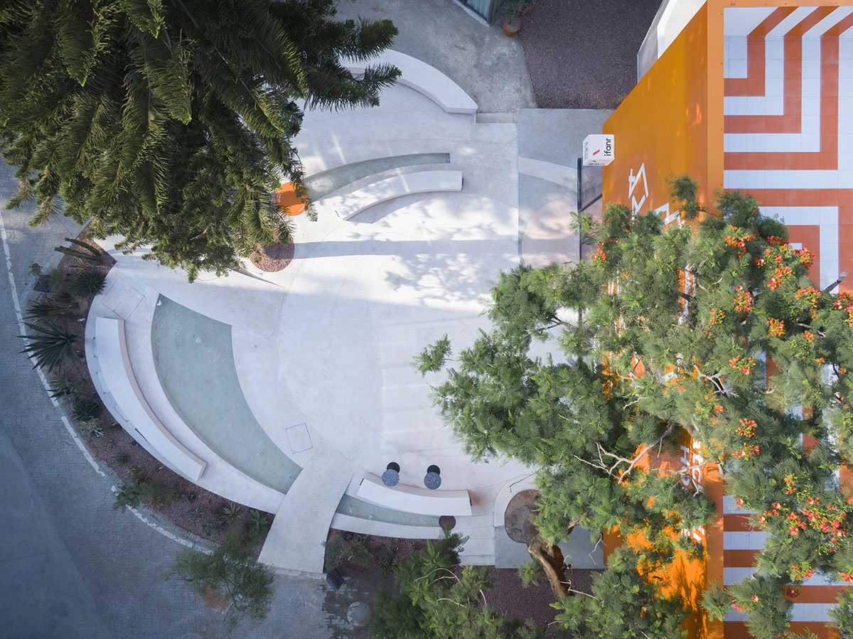 Wutopia Lab completes orange-colored vertical micro social complex with light tower in Guangzhou