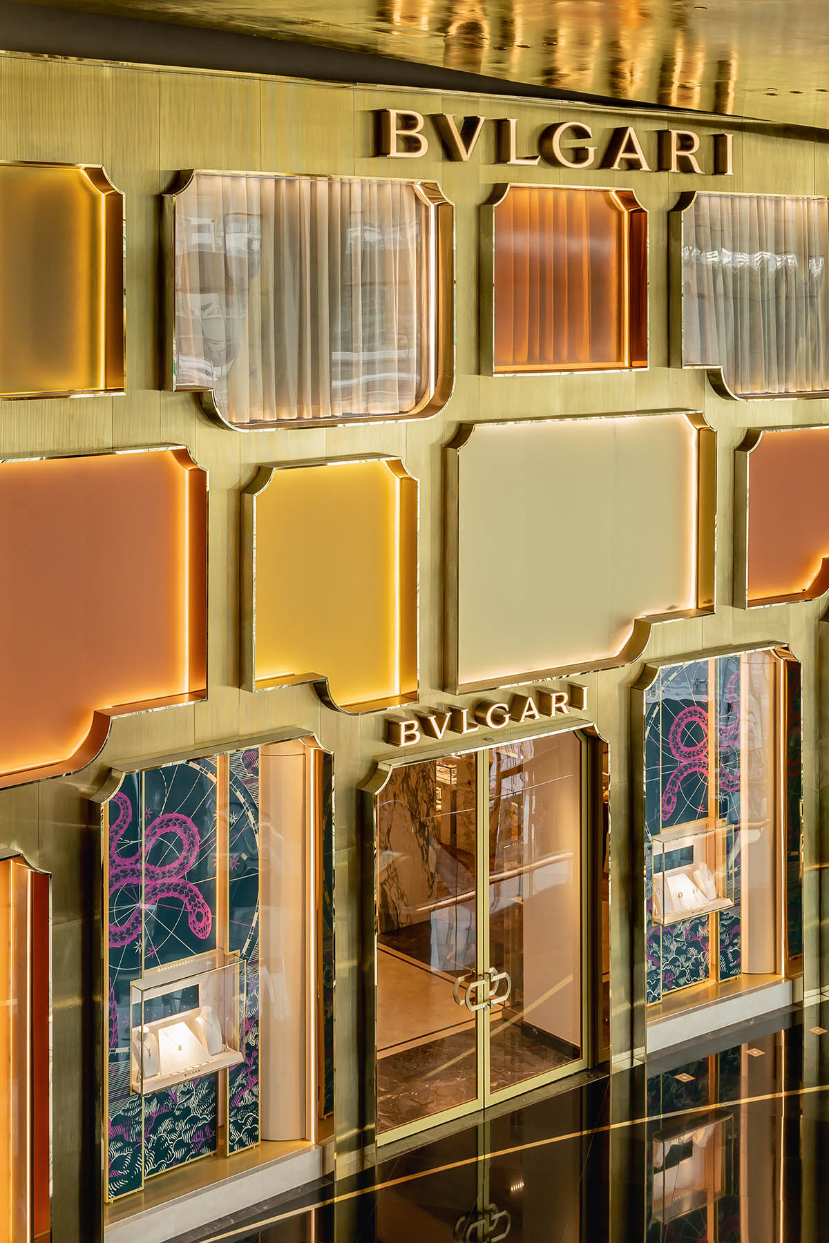 MVRDV's new golden façade for Bvlgari store in Bangkok references to Roman art