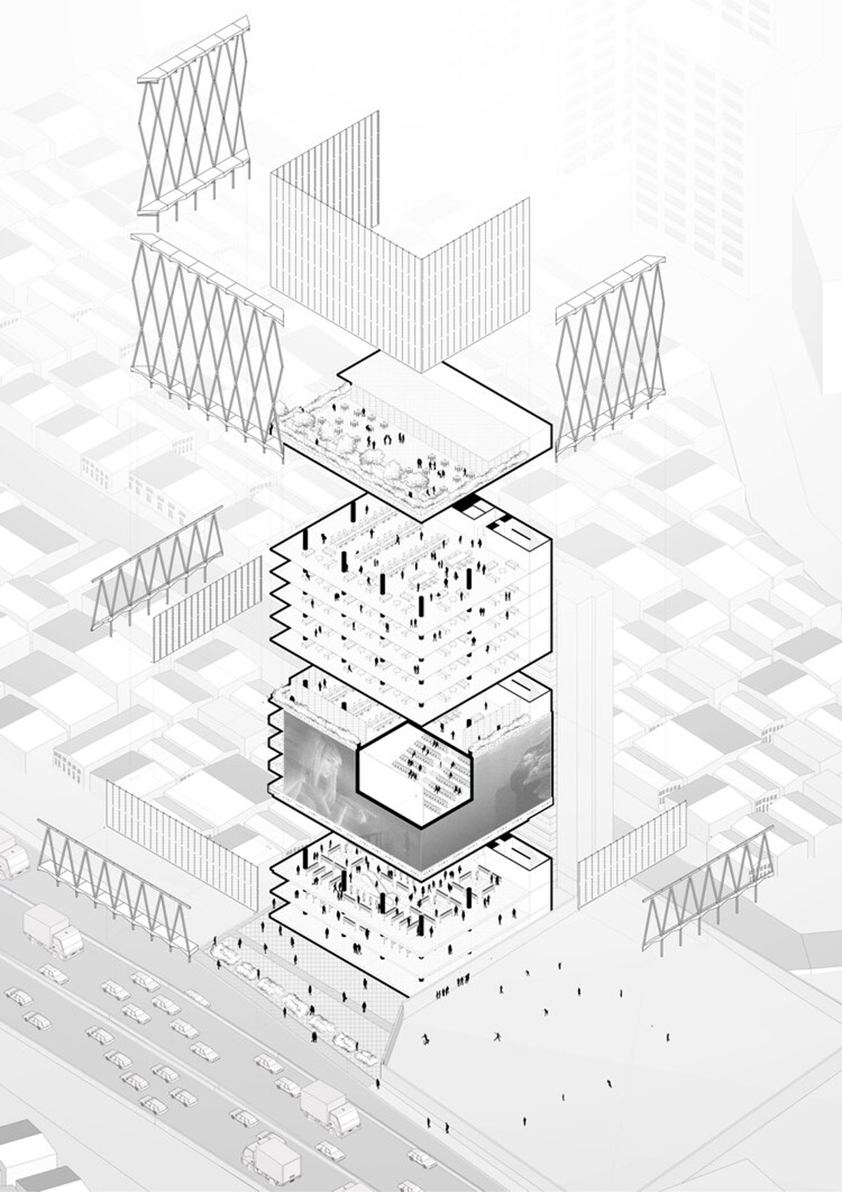 White Red Architects releases design for Mumbai towers featuring cinema screens in facades