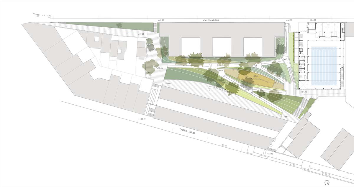 Arquitectura Anna Noguera completes Tur&oacute; de la Peira's Sports Center with green lattice system