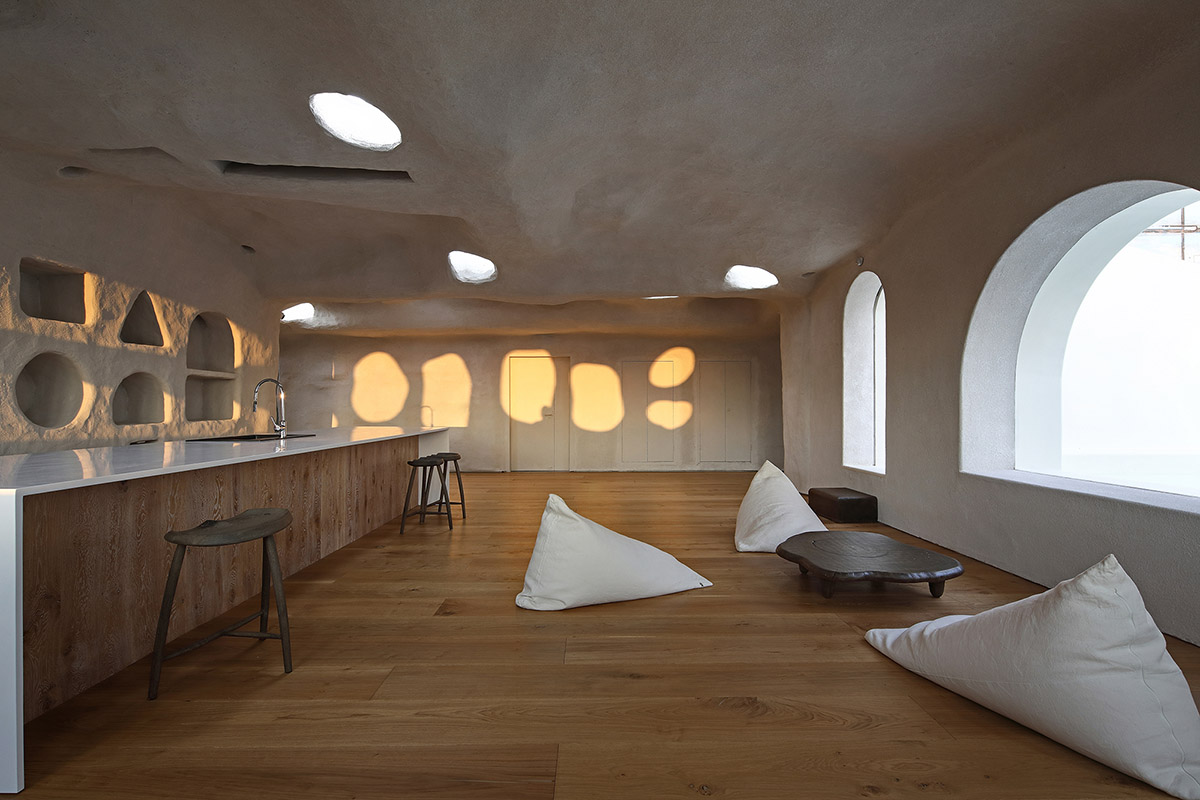 Pilates studio by Wanmu Shazi creates cave-like experience with amorphous interiors in Xiamen