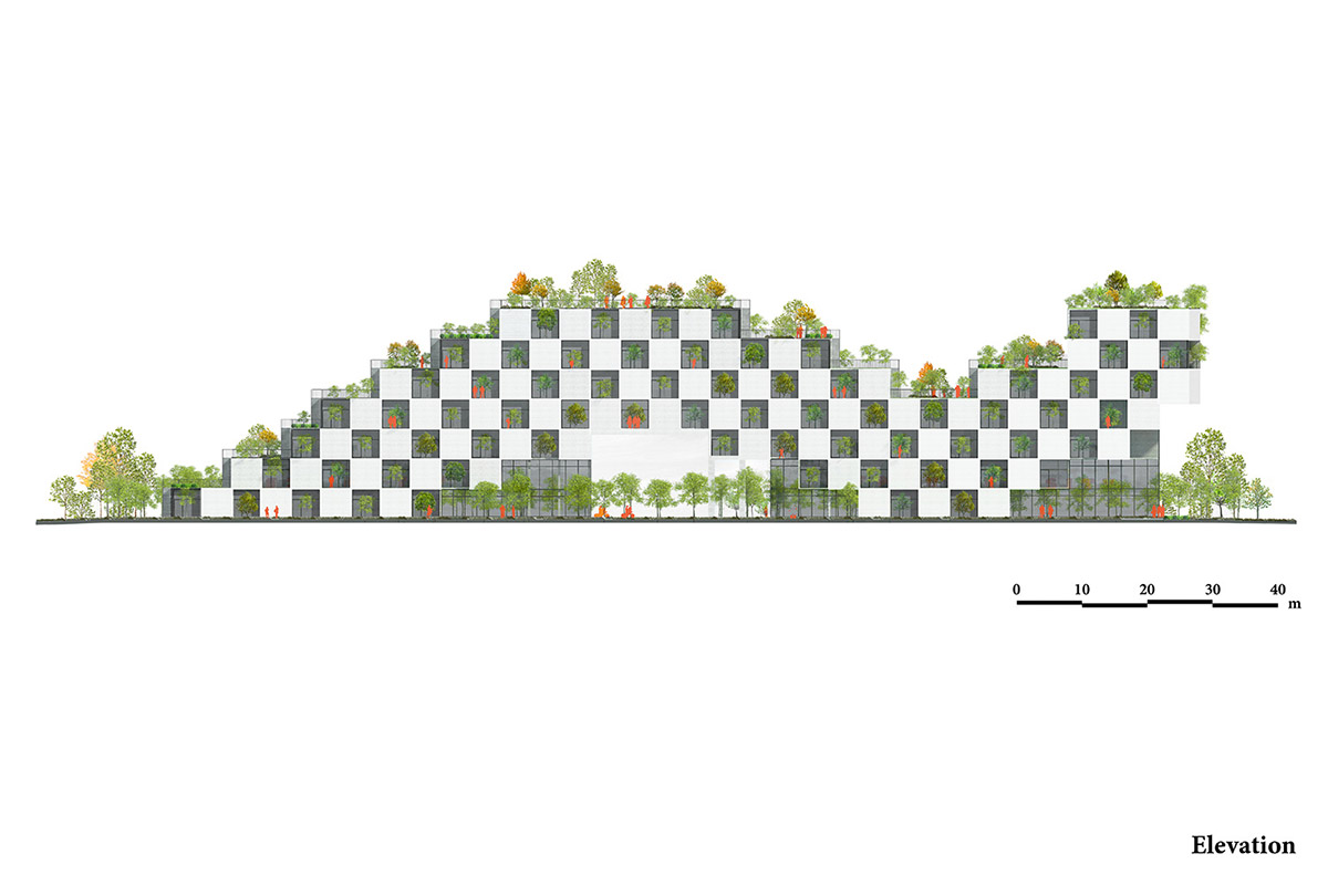 VTN Architects brings nature into the checkerboard fa&ccedil;ade of Hanoi university building