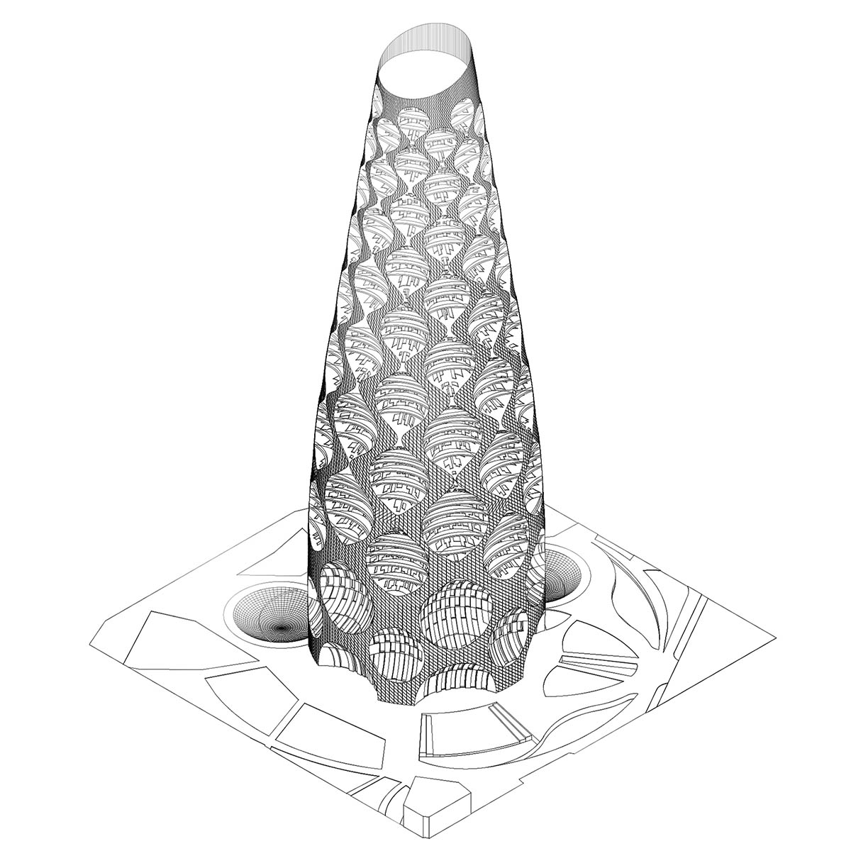 FAAB Architektura unveils prototype for vertical oasis building controlling changing climate inside