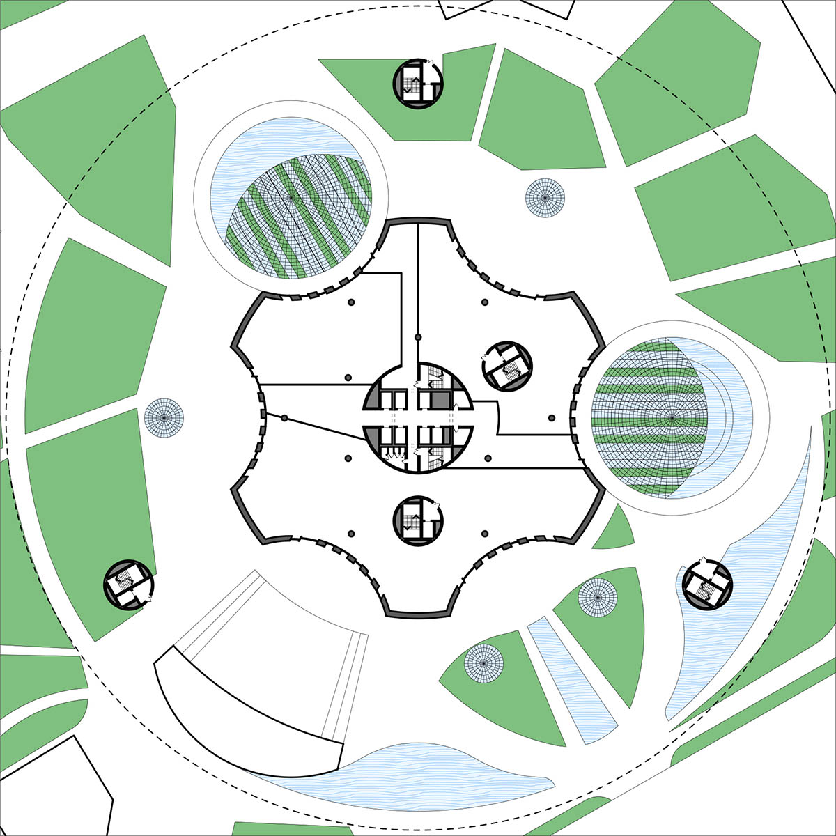 FAAB Architektura unveils prototype for vertical oasis building controlling changing climate inside