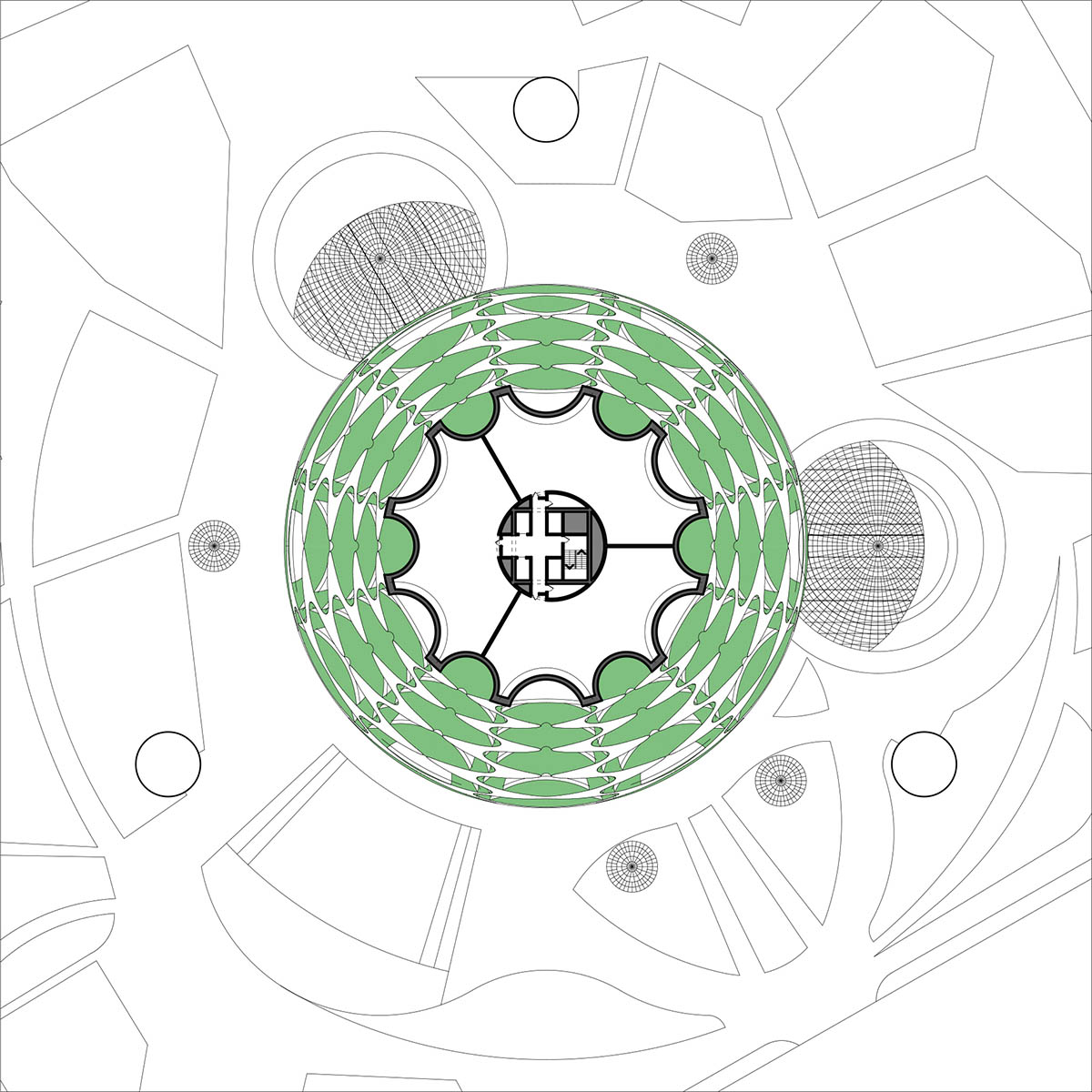 FAAB Architektura unveils prototype for vertical oasis building controlling changing climate inside