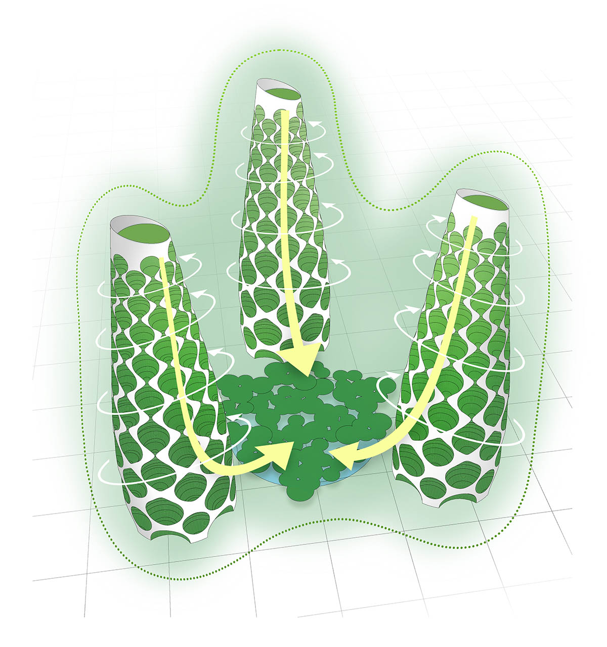 FAAB Architektura unveils prototype for vertical oasis building controlling changing climate inside