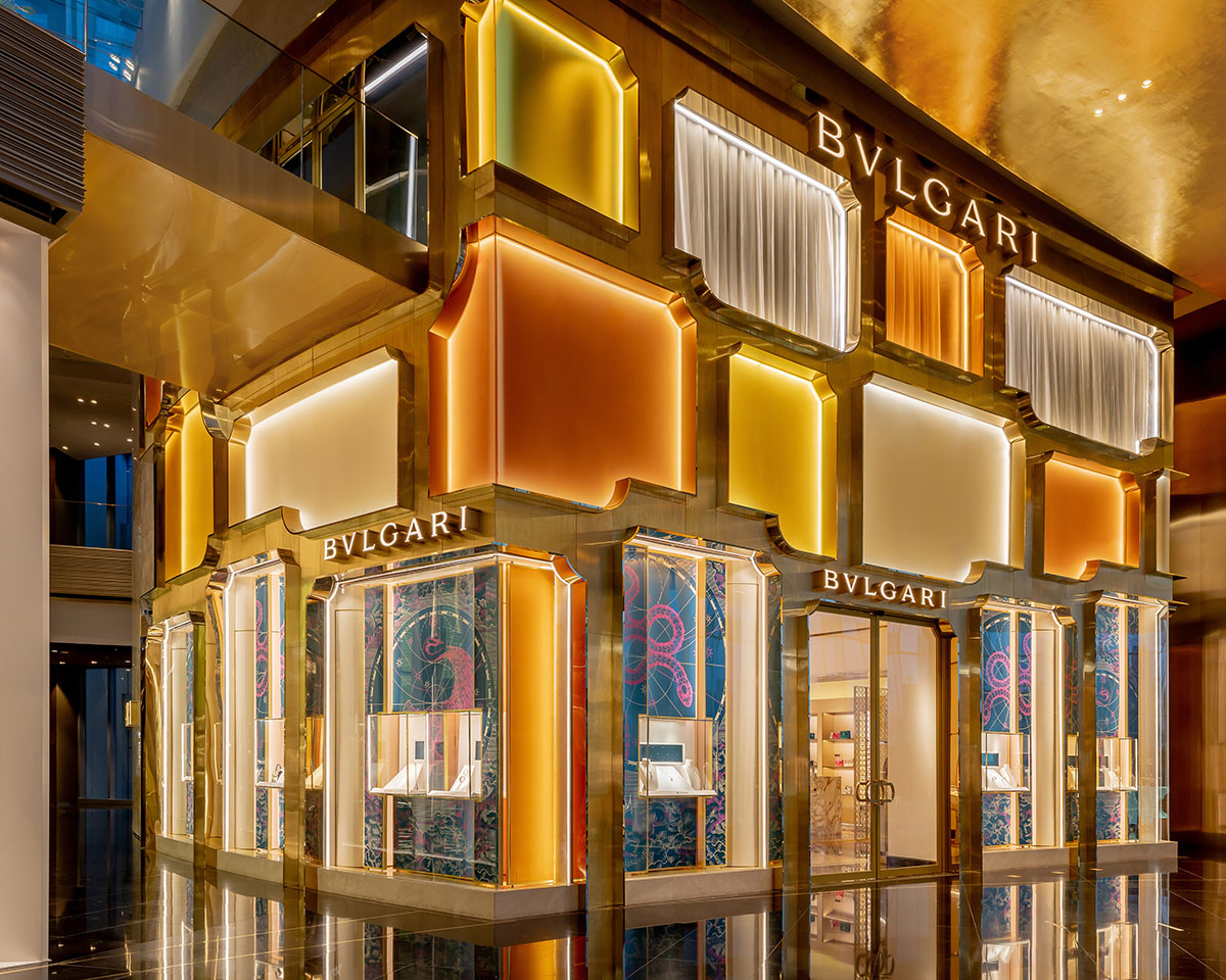 MVRDV's new golden façade for Bvlgari store in Bangkok references to Roman art