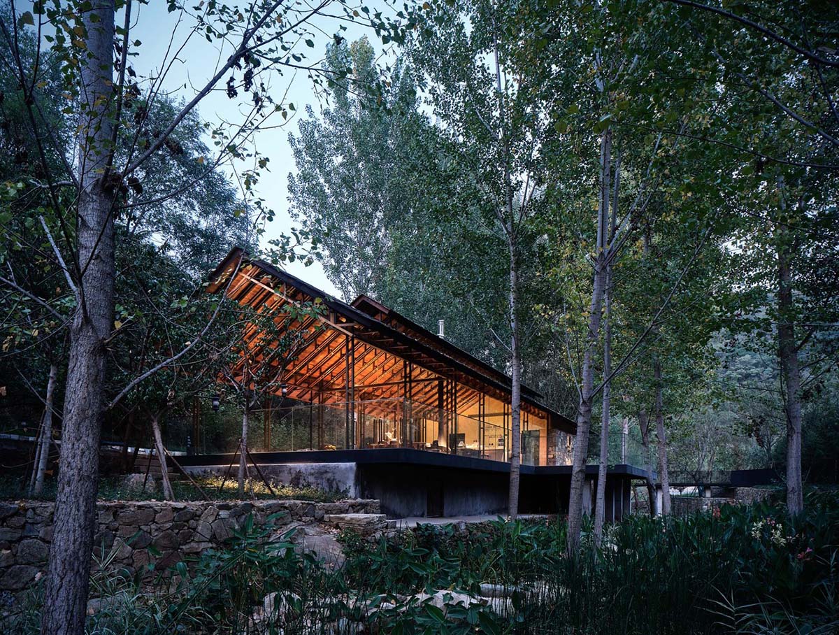 gad · line+ studio renovates old rubble houses and surrounding with light steel structures in China