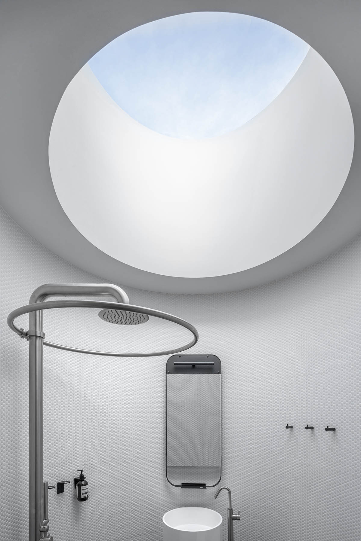 Maurice Martel architecte's pavilion with dark roof is