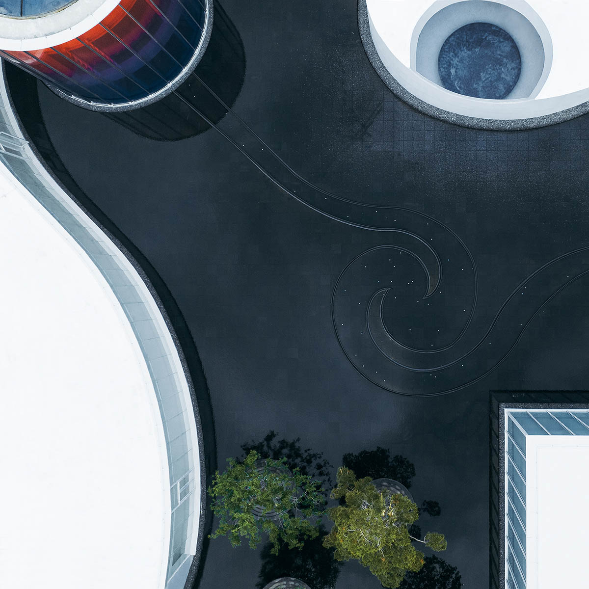 Circular, oval and square volumes form art museum designed by Wutopia Lab in China 