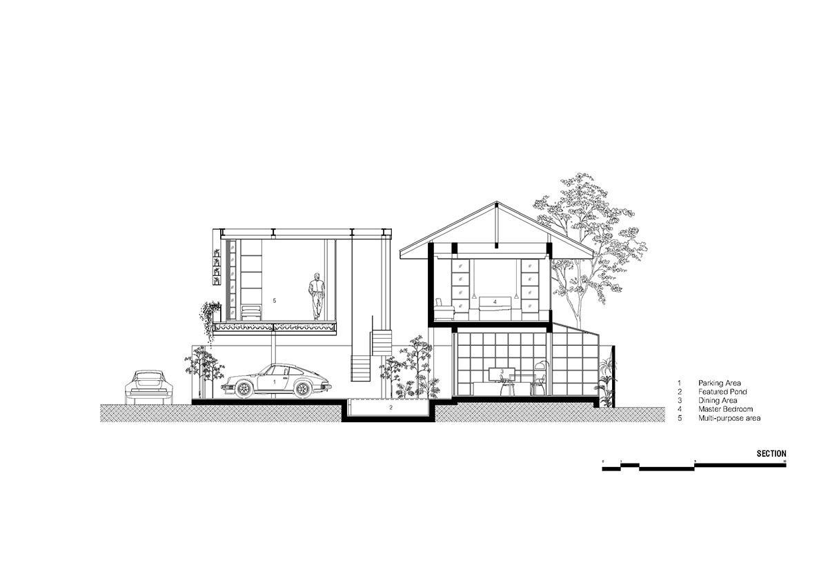 Anonym Studio renovated Bangkok’s old house with steel flower beds to create more openness