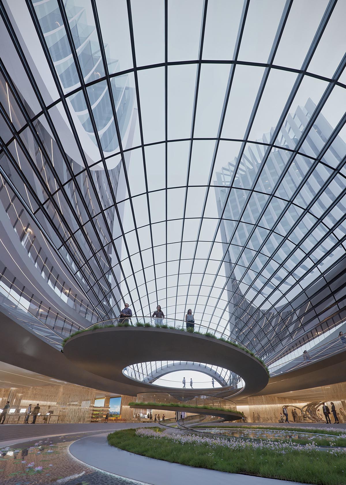 Zaha Hadid Architects unveils Napoli Porta Est masterplan featuring a pair of fluid towers in Italy