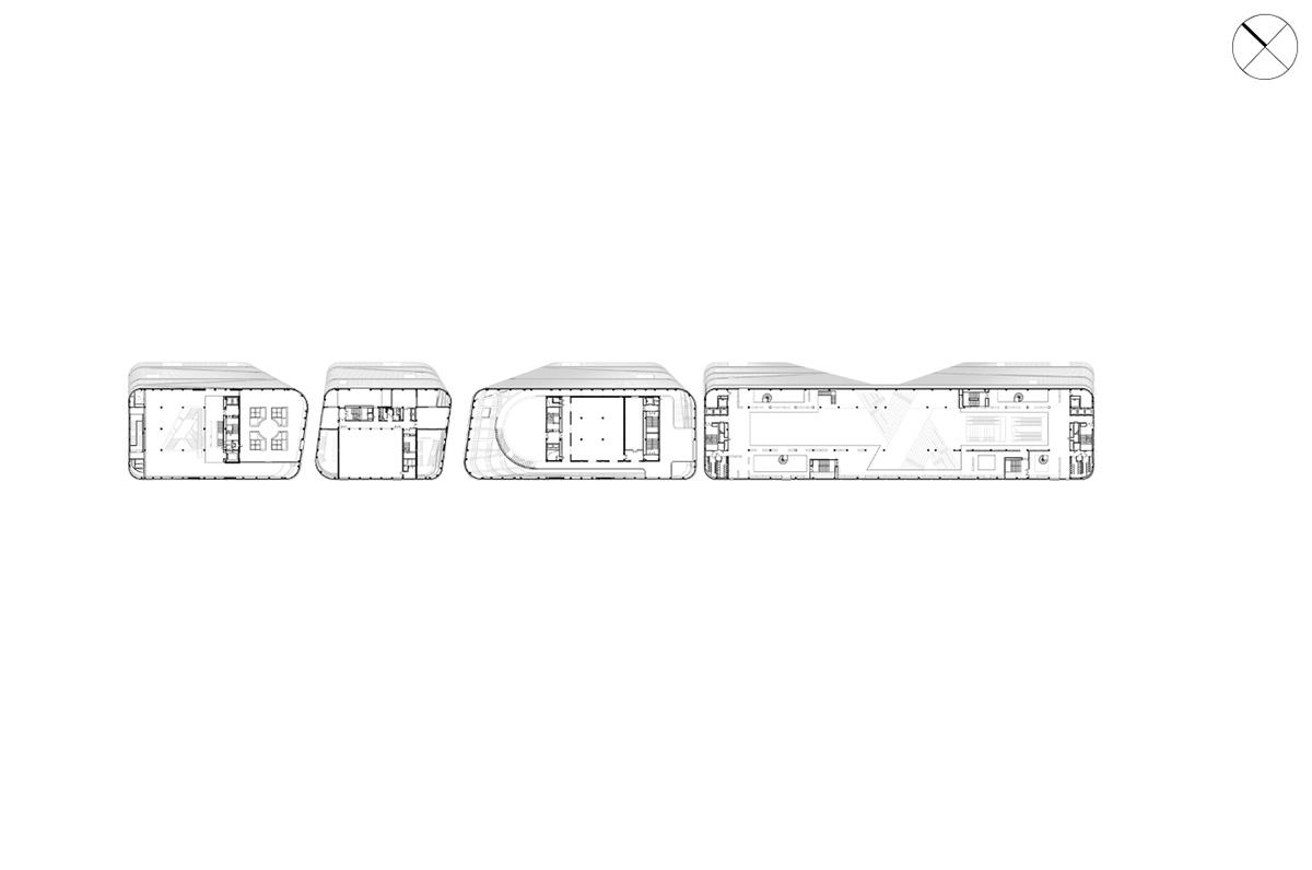 Mecanoo's Cultural Centre in Shenzhen acts as monolithic urban connector with tilted facades