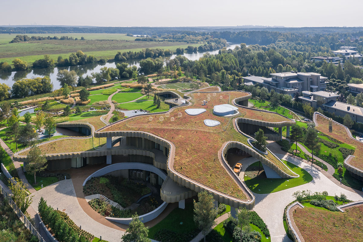 J. Mayer. H built this flower-shaped residence as a camouflage from the environment in near Moscow