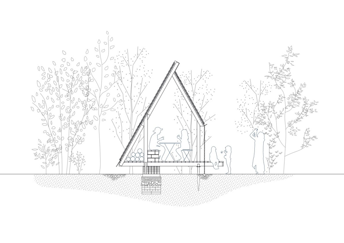 Hasselt University students built Building Beyond Pastorie Pavilion from reclaimed materials