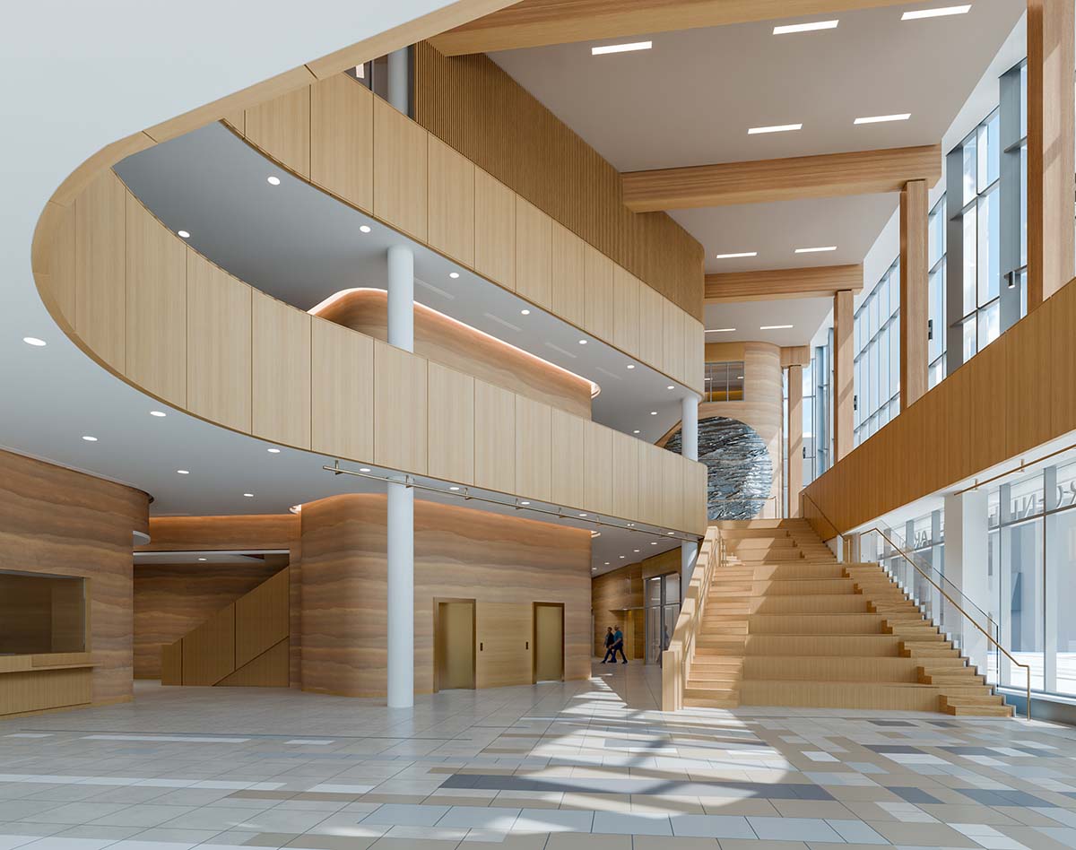 Diamond Schmitt's Ron and Erma Hawkes Centre for the Arts tops out 