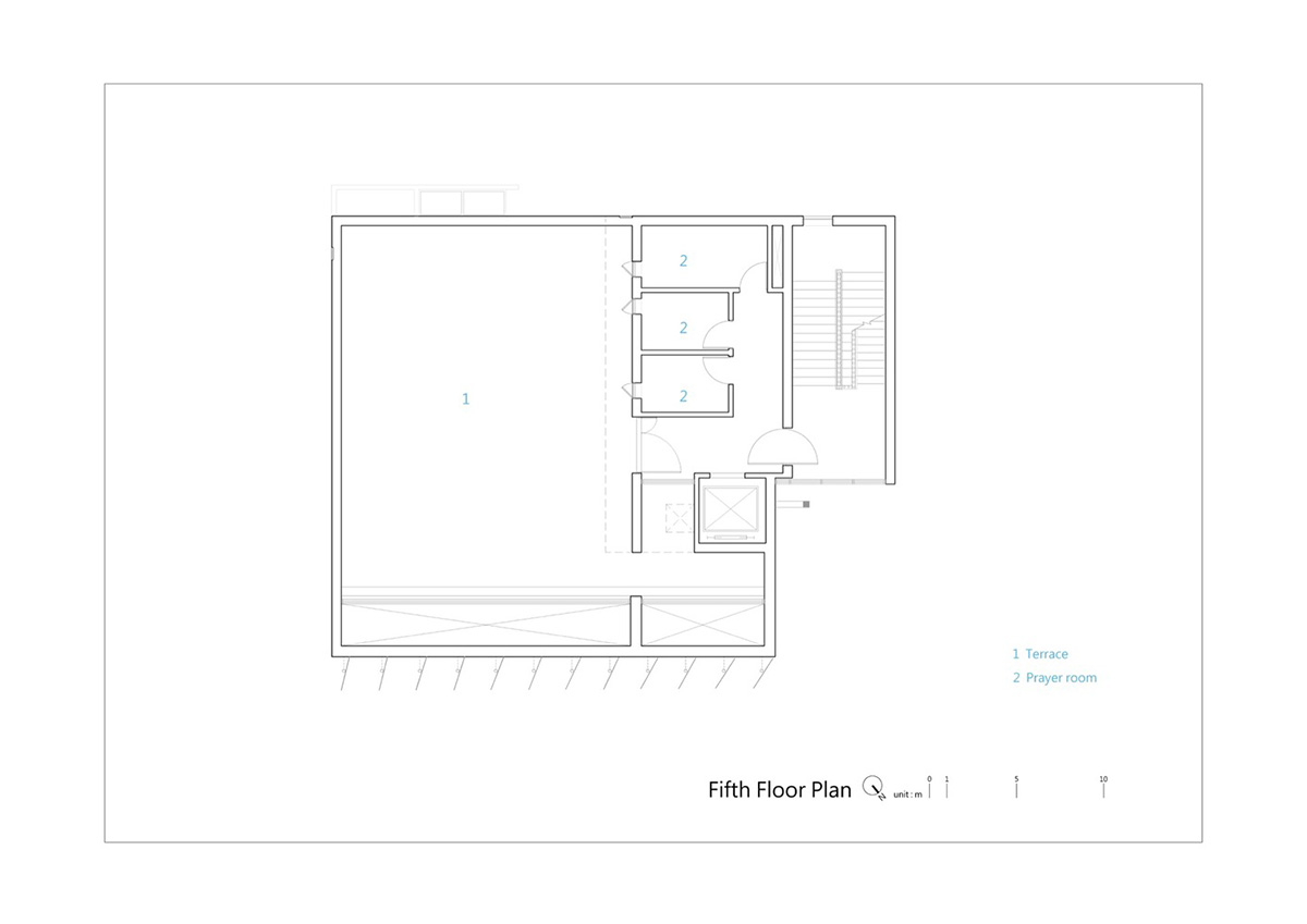 MAYU architects+ adds copper-coloured featherlike screen to main facade of Tung-Men Holiness Church