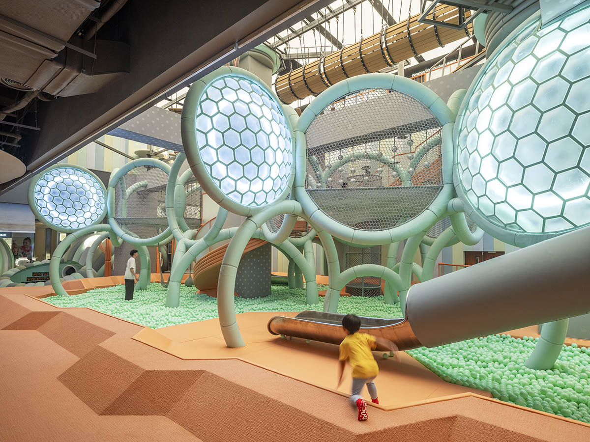 waa creates artificial land for a sports centre that acts like