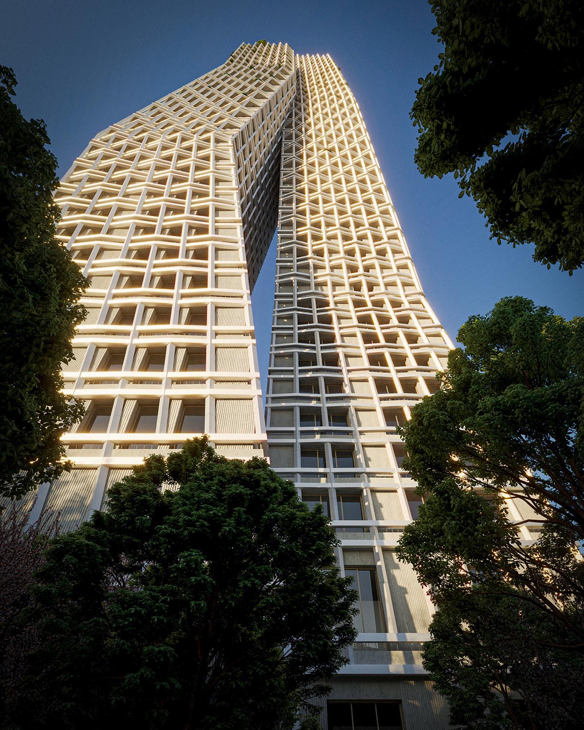OODA unveils design for dancing Bond Towers for Tirana