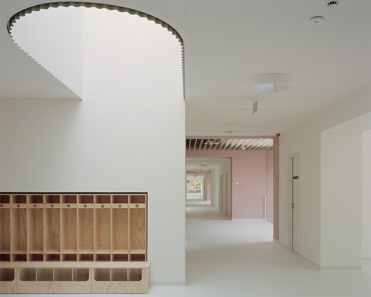 Archikon Architects reimagines Hungarian apartments into a vibrant pink kindergarten