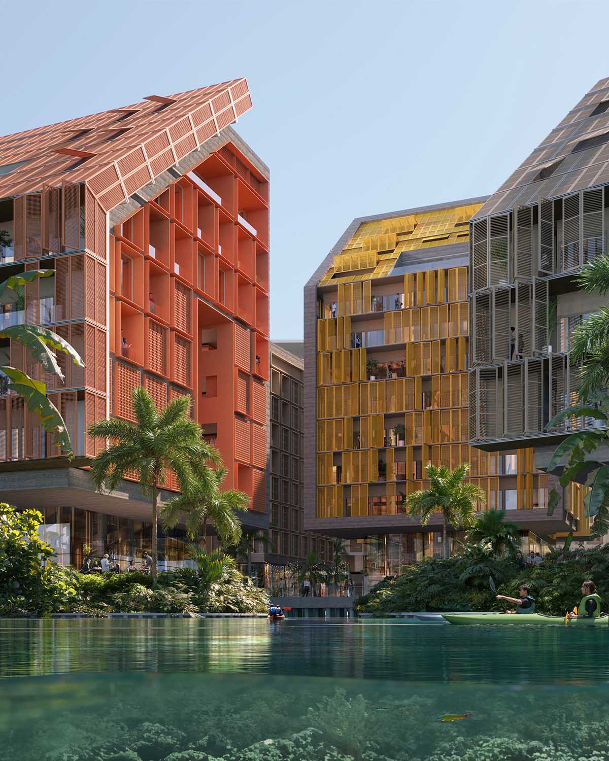 Snøhetta unveils tropical masterplan for the port area of Kota Kinabalu in Malaysia