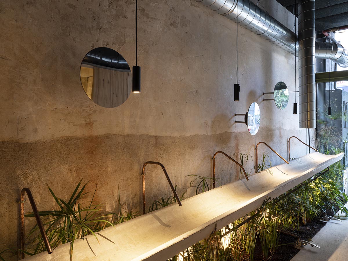 SelgasCano and Andreu Carulla convert industrial mechanical workshop into a restaurant in Madrid