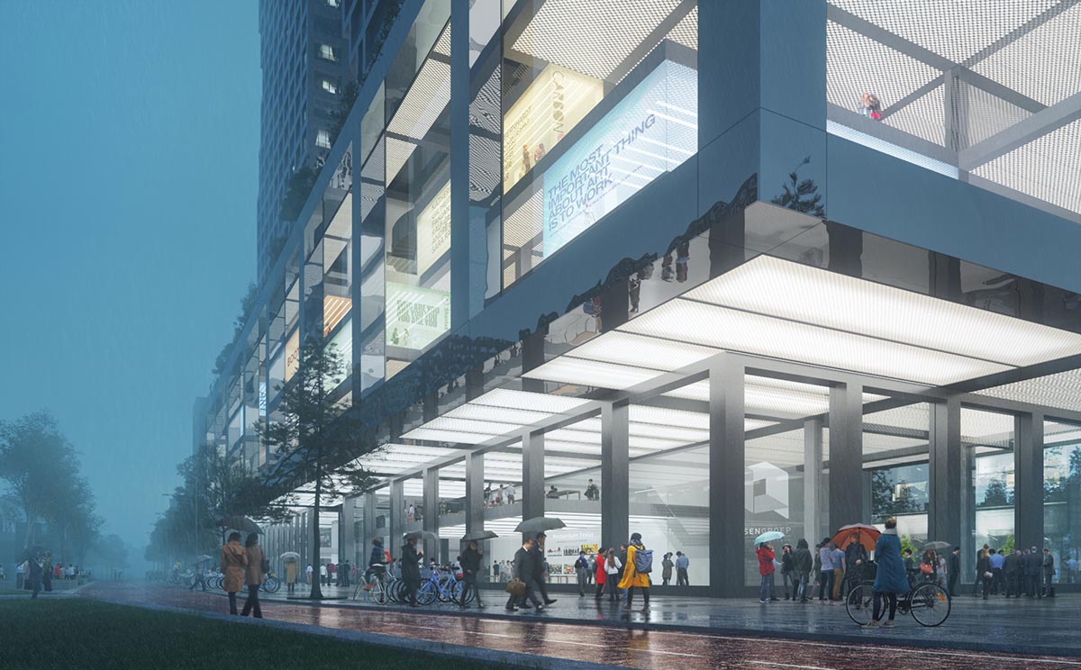 MVRDV releases plans for gridded mixed-use tower complex in Rotterdam Central District