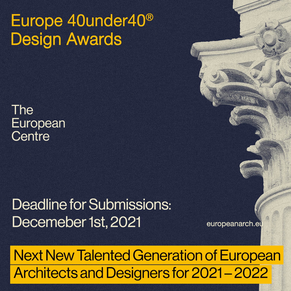 Call For Submissions To Europe 40 Under 40 Awards
