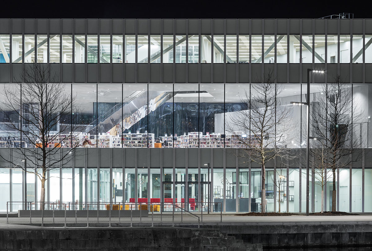 X-shaped Library designed by OMA and Barcode Architects opened to the public in Normandy