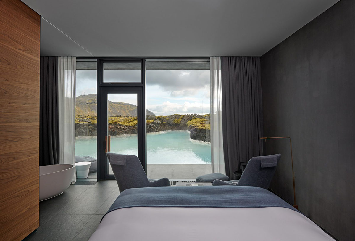 Basalt Architects completes Blue Lagoon Hotel among natural rock formations in Iceland