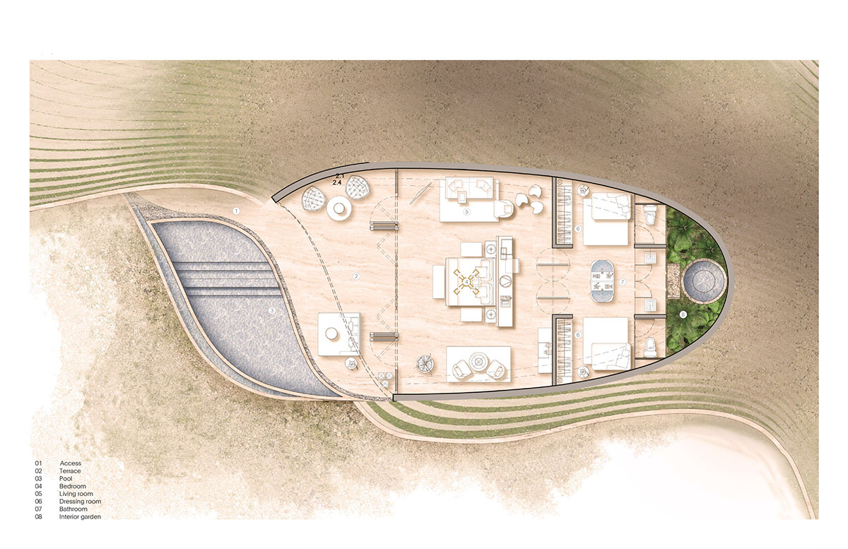 Sordo Madaleno Arquitectos' new resort mimics natural surrounding with its undulated roofs in Mexico