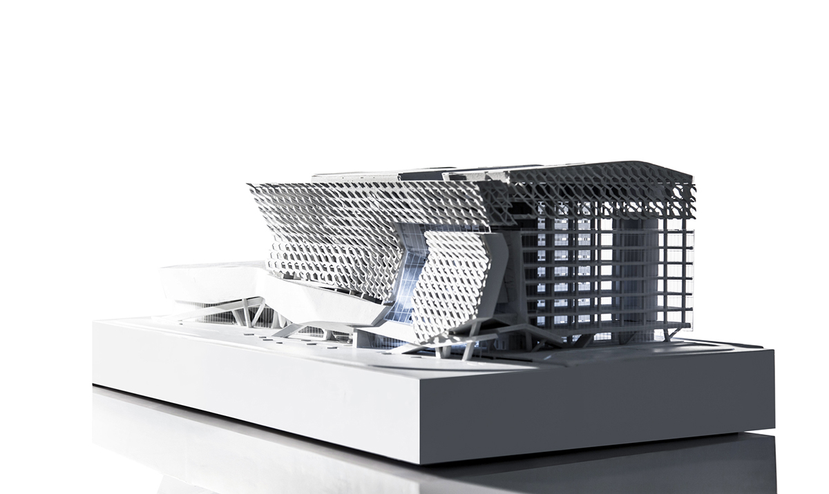 Thom Mayne proposes folded-volume and parametrically shaped facade for Kolon’s Future Research Park