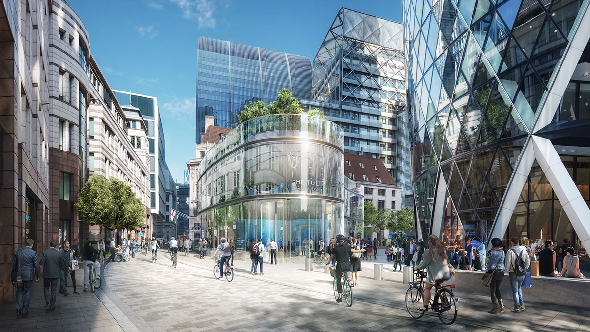 Foster + Partners reveals updated visuals for The Tulip tower in London