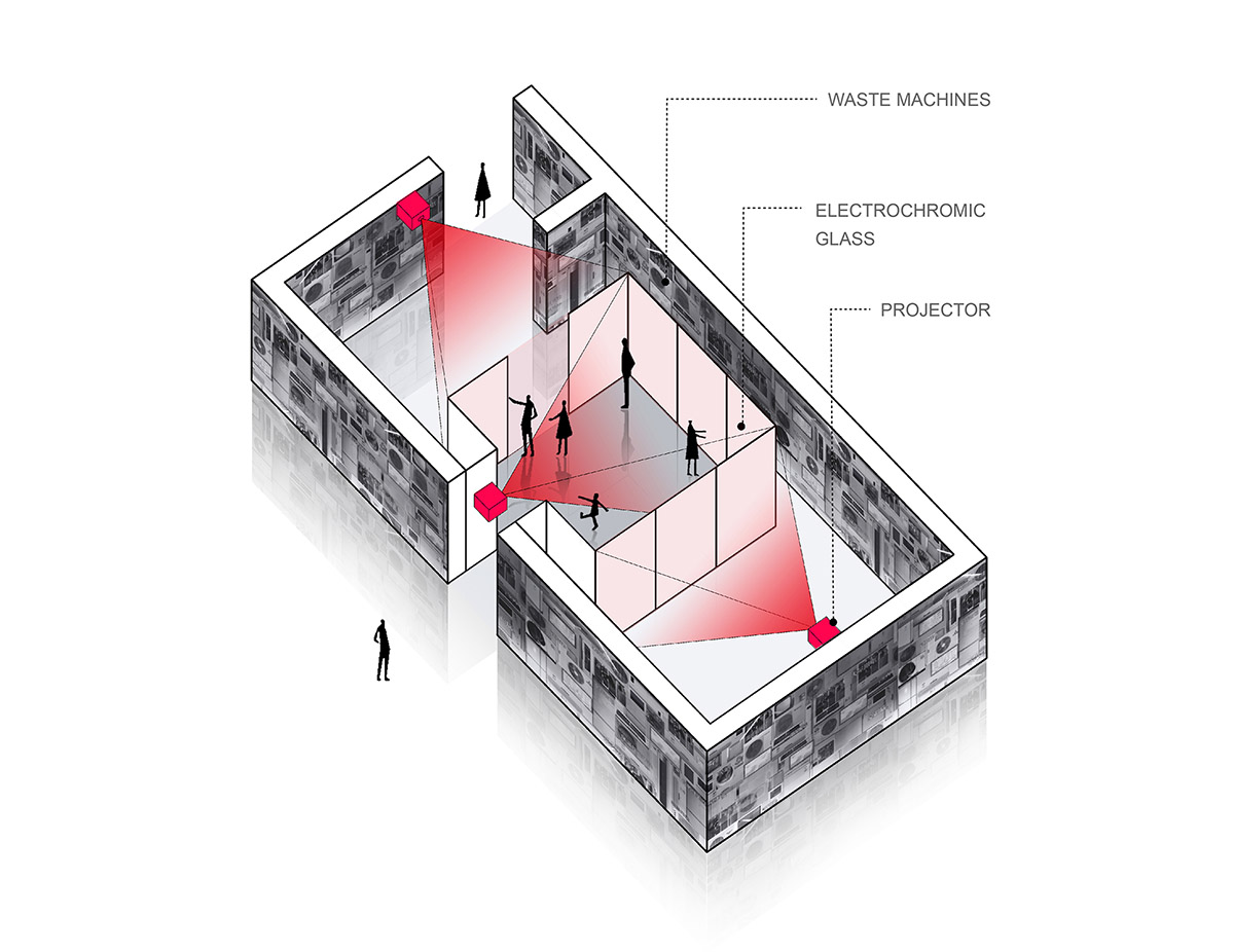 Giant free-form structure gives the feeling of 