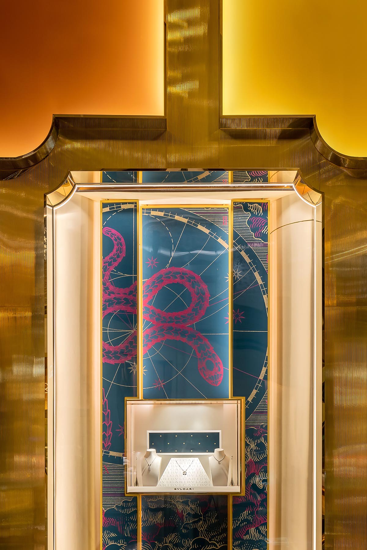 MVRDV's new golden façade for Bvlgari store in Bangkok references to Roman art