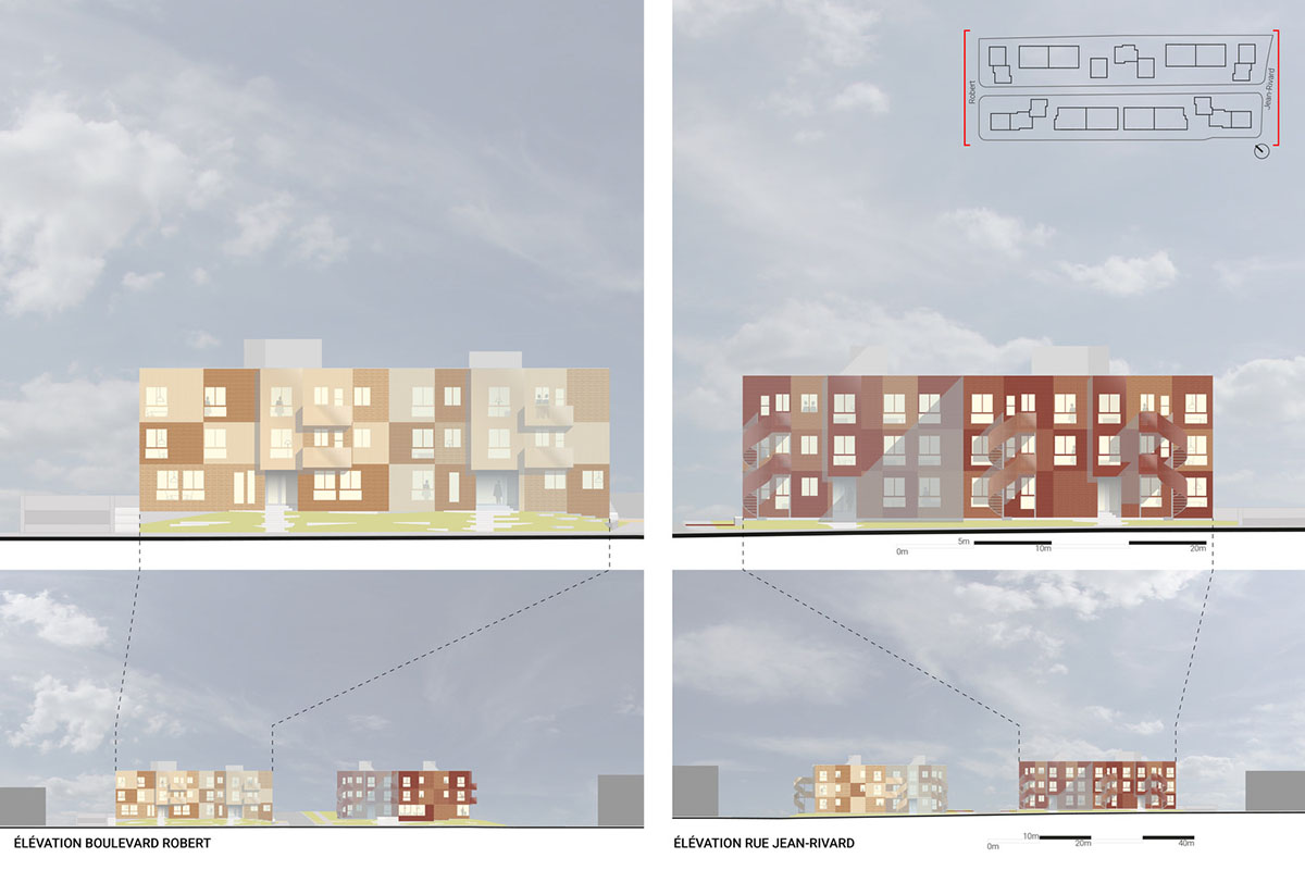 Saia Barbarese Topouzanov renovates 1970s housing complex with spiral staircases in Montréal
