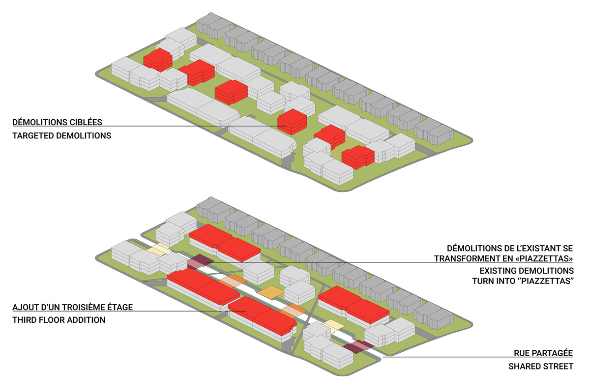 Saia Barbarese Topouzanov renovates 1970s housing complex with spiral staircases in Montréal