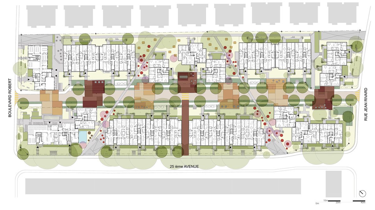 Saia Barbarese Topouzanov renovates 1970s housing complex with spiral staircases in Montréal