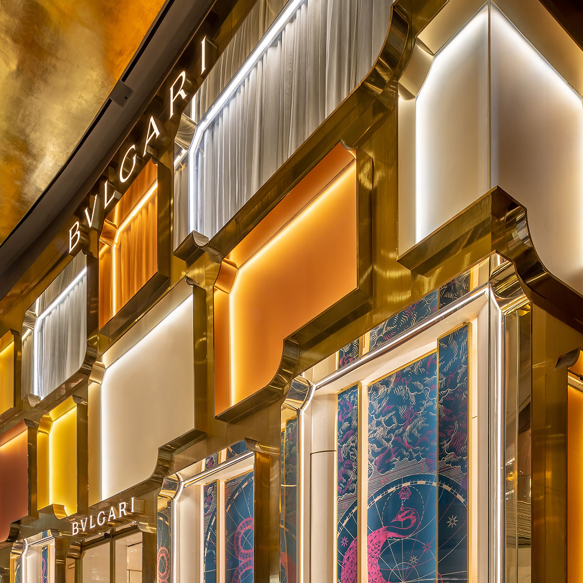 MVRDV's new golden façade for Bvlgari store in Bangkok references to Roman art