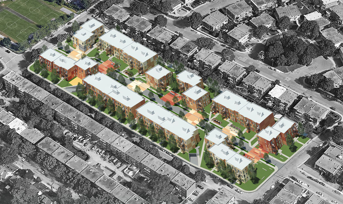 Saia Barbarese Topouzanov renovates 1970s housing complex with spiral staircases in Montréal