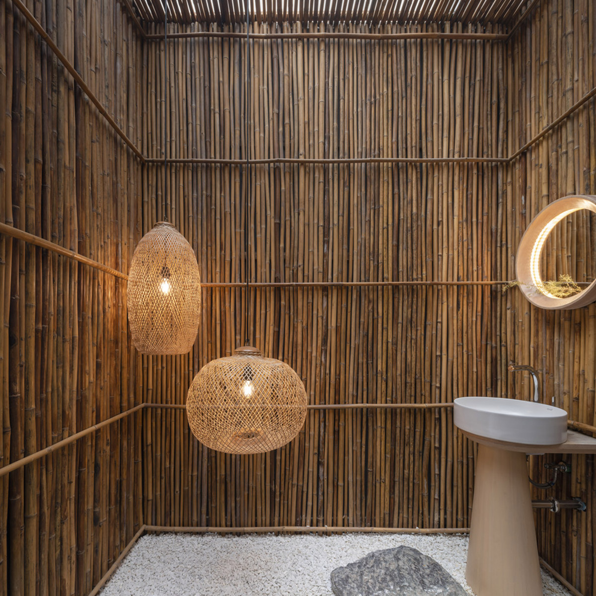 Sixseven Studio creates tranquil interiors for wellness center in Thailand inspired by Japanese art