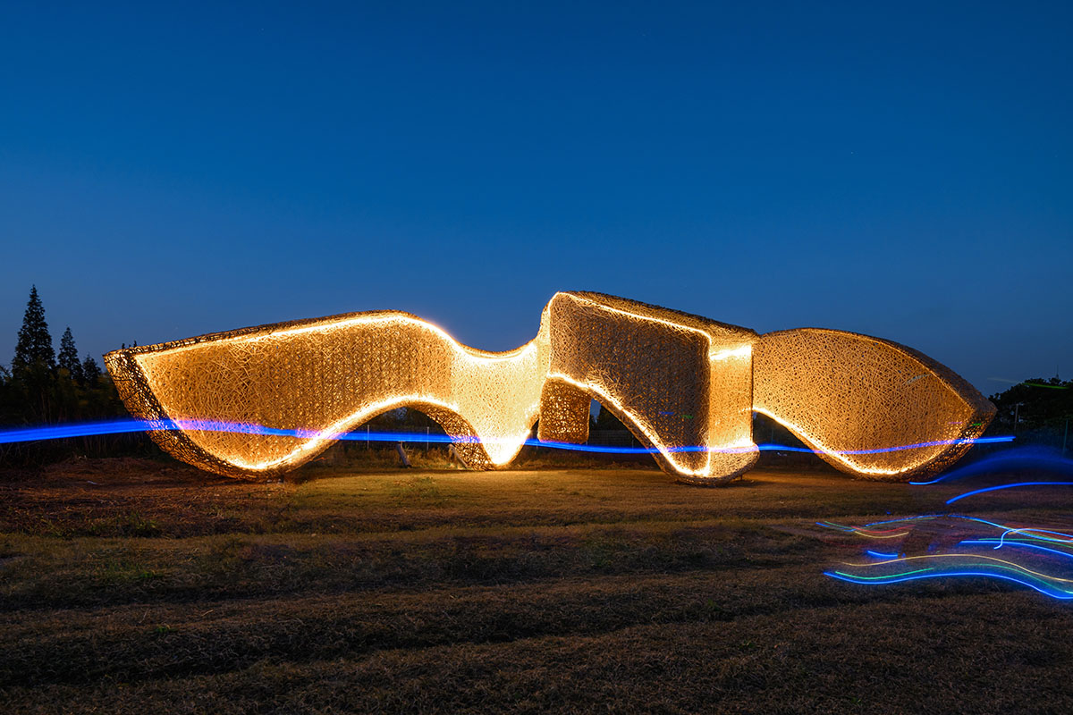 LIN architecture built meandering bamboo pavilion as a social generator in rural China