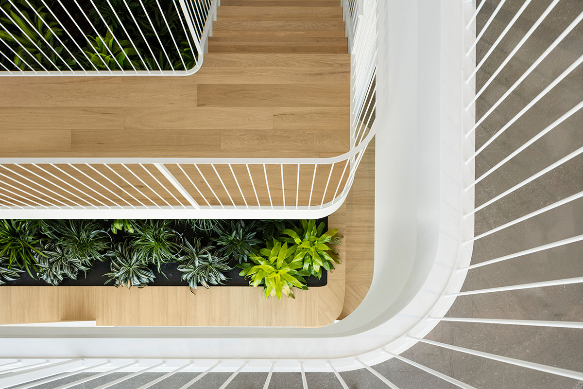 ISSADESIGN merges linear elements and curved working pods for interiors of Behavox in Montreal