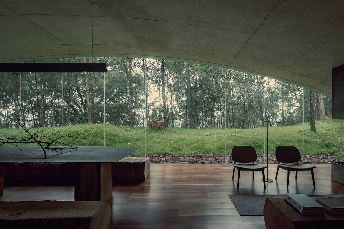 HW Studio designs cozy cave that disappears in the landscape and creates a new hill in Mexico