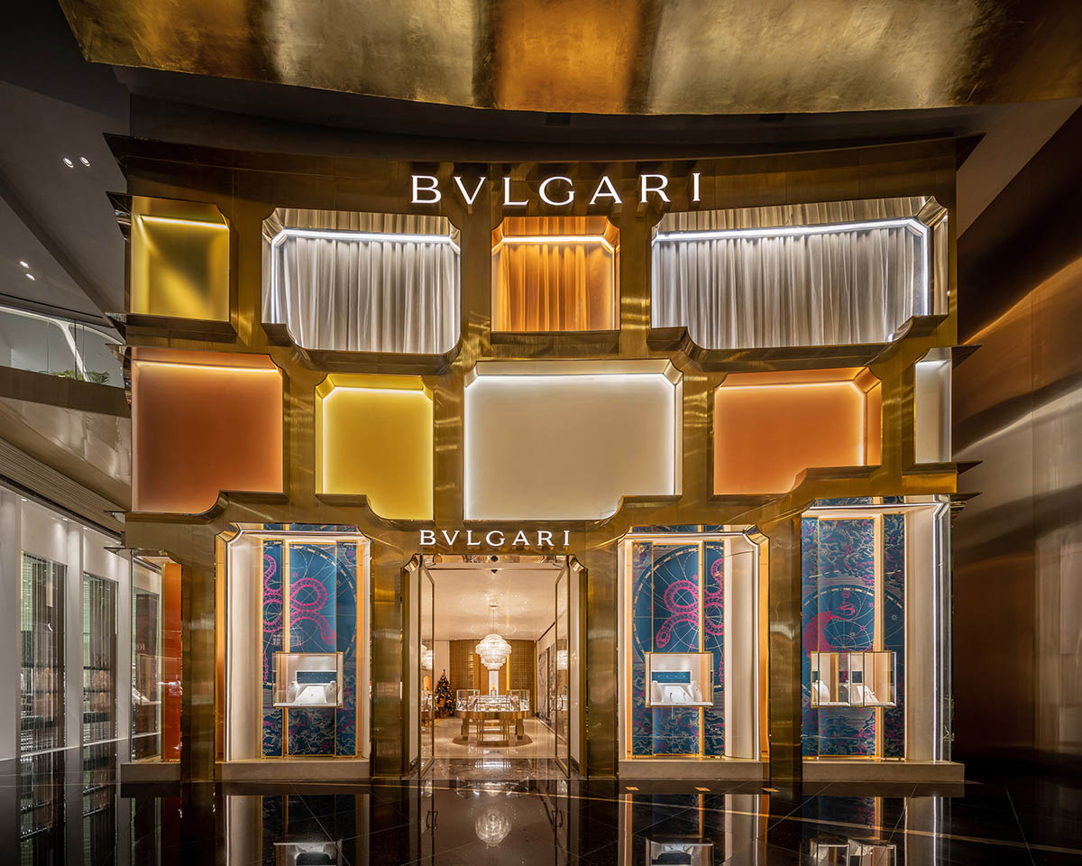 MVRDV's new golden façade for Bvlgari store in Bangkok references to Roman art