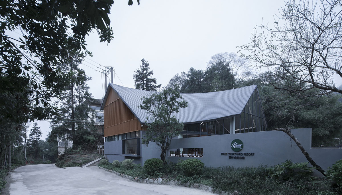 Wildurban Architects completes restaurant with cave-like roof in a forest in Huizhou, China