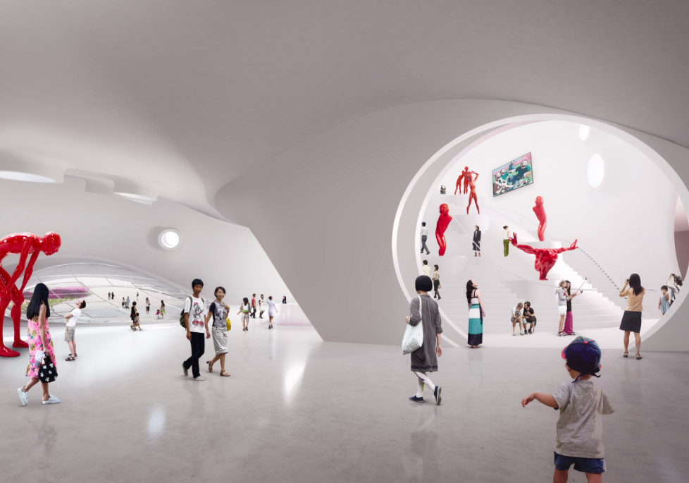 MVRDV unveils its competition proposal for Taoyuan Museum of Art, turning the city into cherry room