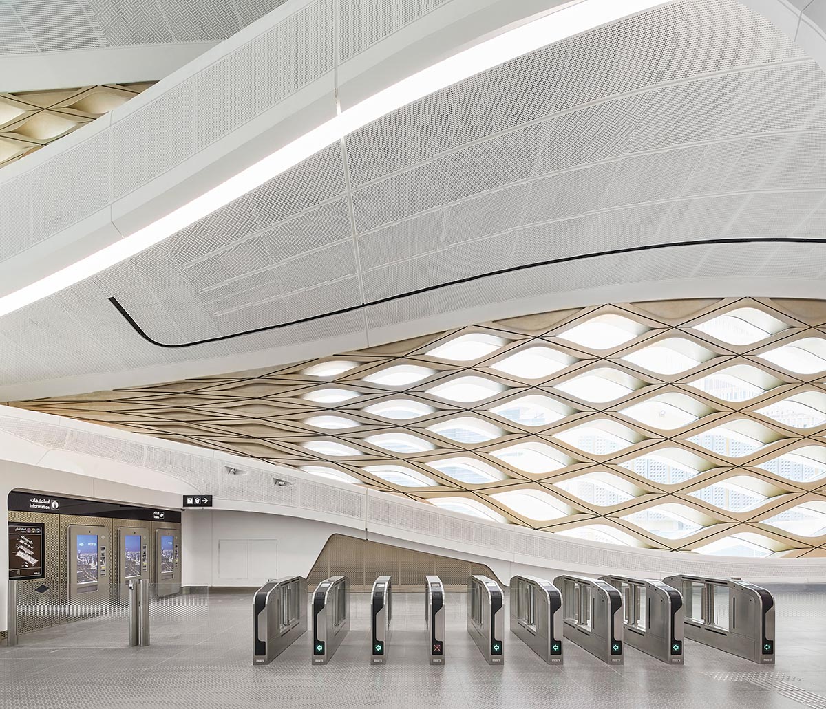 ZHA wraps Riyadh Metro with a self-supporting 3D lattice shell in Saudi Arabia 