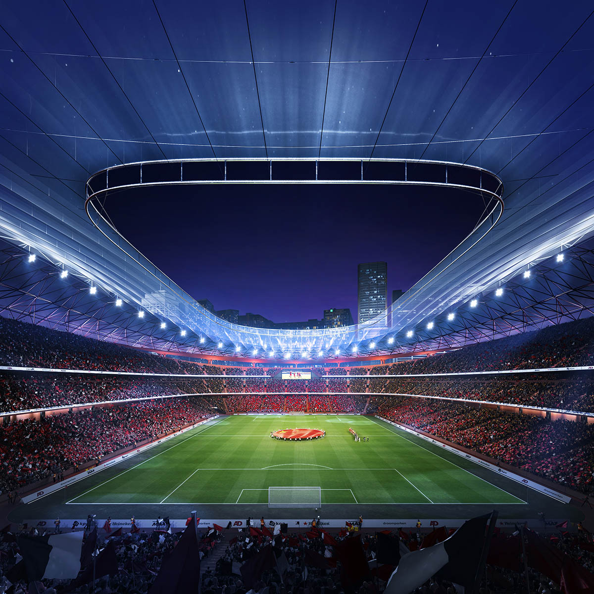 Zaha Hadid Architects designs Xi’an's new stadium that features garden terraces and open facades