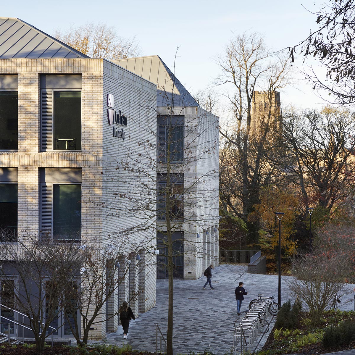 FaulknerBrowns Architects completes teaching and learning centre with pyramidal roofs in Durham